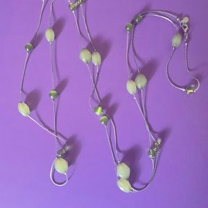 🎁3 for $15 🎁 Long green beaded necklace 55”